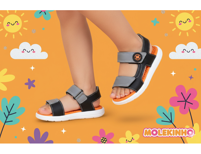 Sandália Baby Molekinho 2619.216.13958 - Atacado