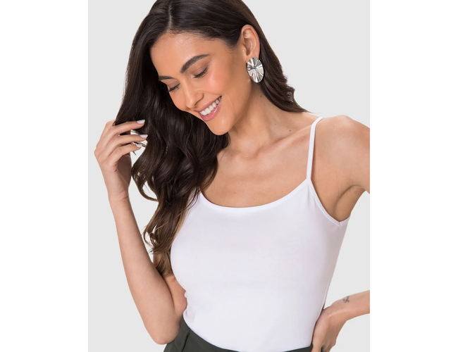 Regata Básica Malwee Feminina Alça Fina Em Algodão 1000004888 - Atacado