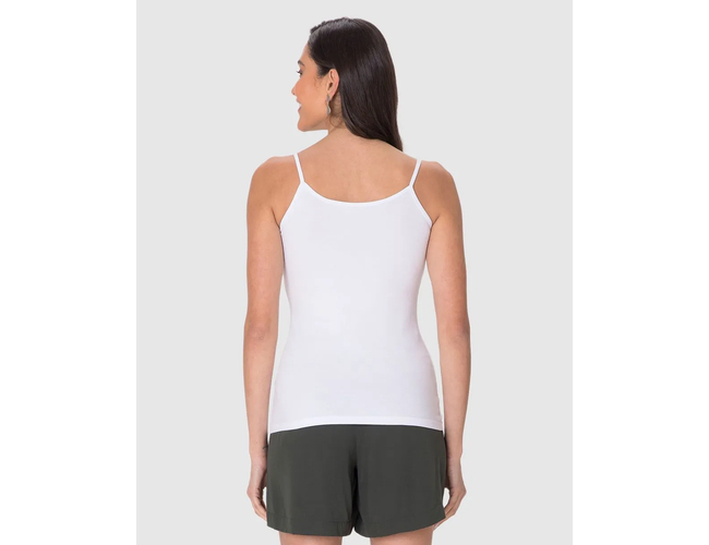 Regata Básica Malwee Feminina Alça Fina Em Algodão 1000004888 - Atacado