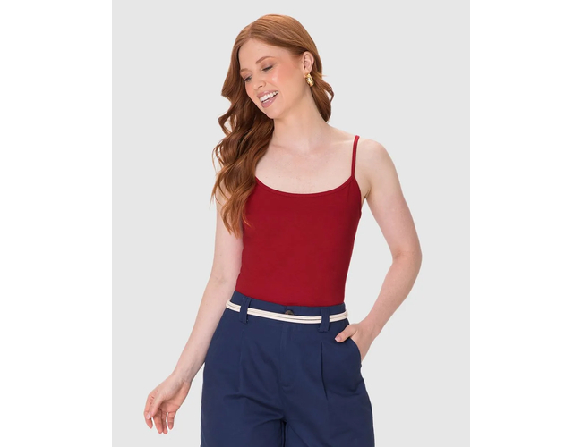 Regata Básica Malwee Feminina Alça Fina Em Algodão 1000004888 - Atacado