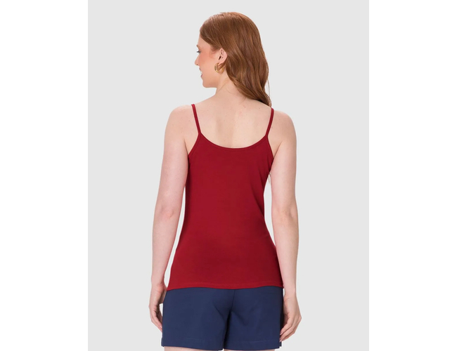 Regata Básica Malwee Feminina Alça Fina Em Algodão 1000004888 - Atacado