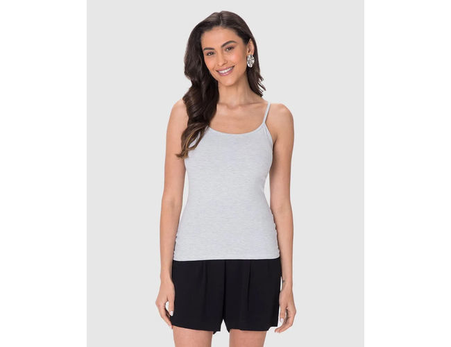 Regata Básica Malwee Feminina Alça Fina Em Algodão 1000004888 - Atacado