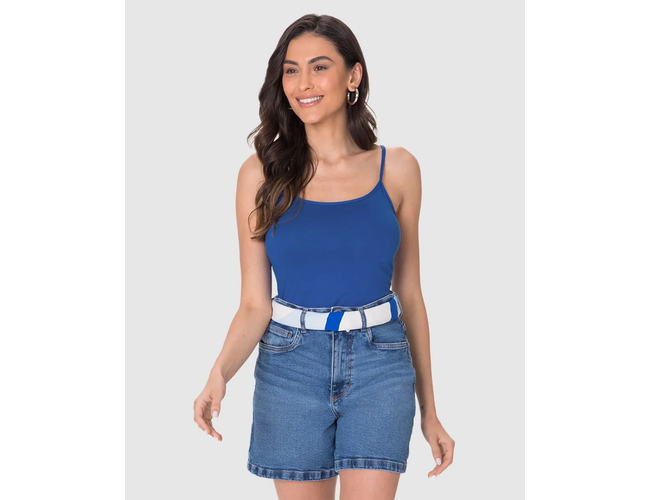 Regata Básica Feminina Malwee Decote Redondo Em Viscose Stretch 1000004489 - Atacado