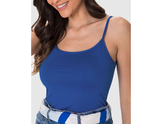 Regata Básica Feminina Malwee Decote Redondo Em Viscose Stretch 1000004489 - Atacado