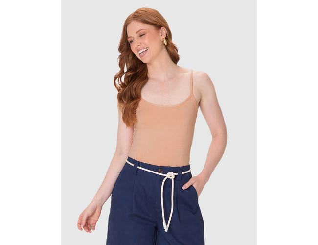 Regata Básica Feminina Malwee Decote Redondo Em Viscose Stretch 1000004489 - Atacado