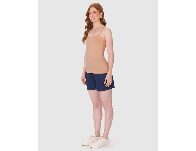 Regata Básica Feminina Malwee Decote Redondo Em Viscose Stretch 1000004489 - Atacado