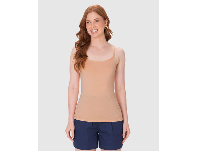 Regata Básica Feminina Malwee Decote Redondo Em Viscose Stretch 1000004489 - Atacado