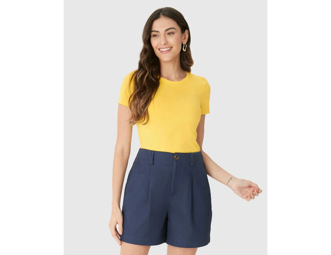 Blusa Básica Feminina Malwee Decote Redondo Em Algodão 1000004500 - Atacado