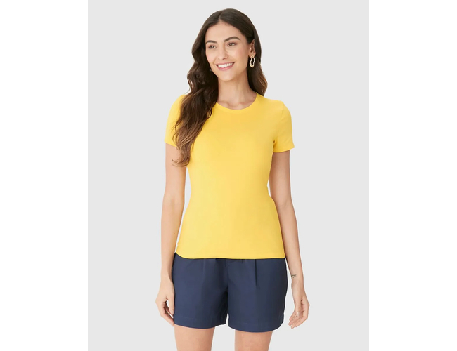 Blusa Básica Feminina Malwee Decote Redondo Em Algodão 1000004500 - Atacado