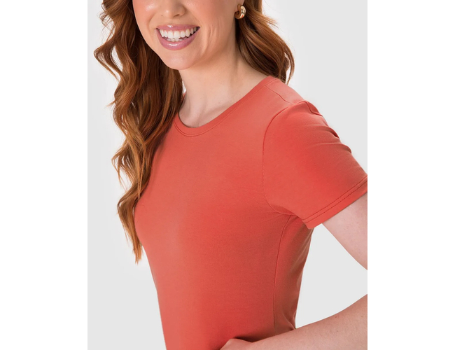 Blusa Básica Feminina Malwee Decote Redondo Em Algodão 1000004500 - Atacado