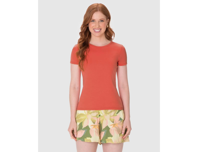 Blusa Básica Feminina Malwee Decote Redondo Em Algodão 1000004500 - Atacado