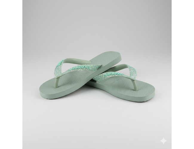 Chinelo Feminino Havaianas Top Glitter Neon - Atacado