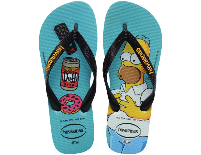 Chinelo Masculino Havaianas Simpsons Fc - Atacado