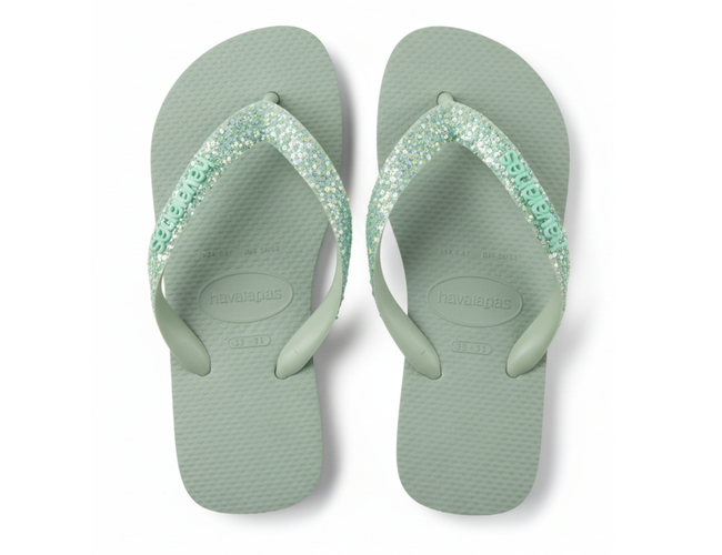 Chinelo Feminino Havaianas Top Glitter Neon - Atacado