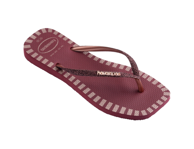 Chinelo Feminino Havaianas Square Glitter Contour - Atacado