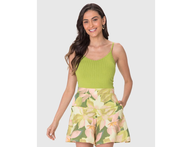 Regata Básica Malwee Feminina Alça Fina Canelada Viscose 1000050617 - Atacado