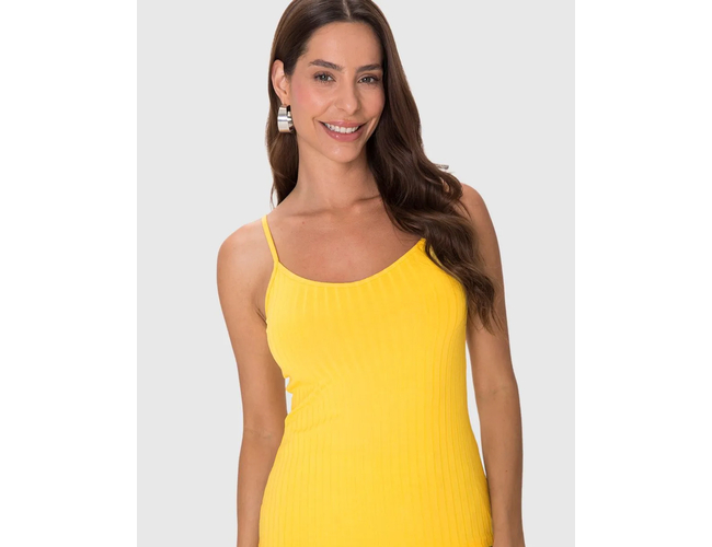 Regata Básica Malwee Feminina Alça Fina Canelada Viscose 1000050617 - Atacado