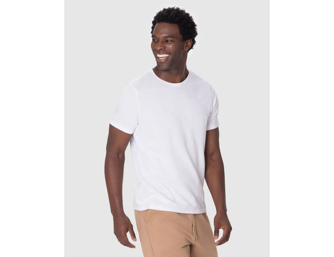 Camiseta Malwee Ícone Masculina Slim Bordado Algodão 1000137079 - Atacado