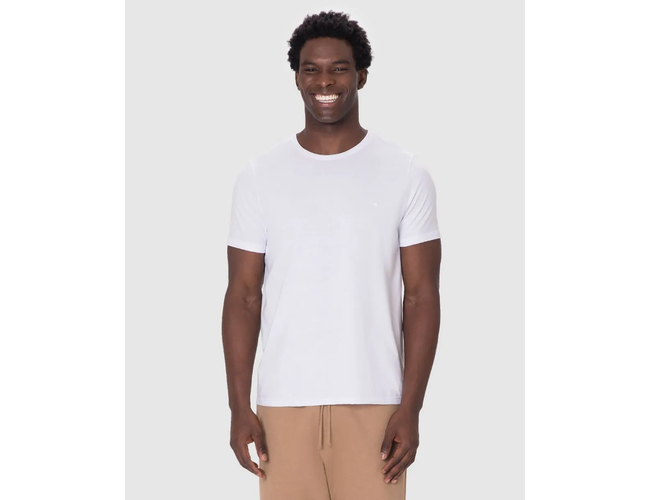 Camiseta Malwee Ícone Masculina Slim Bordado Algodão 1000137079 - Atacado