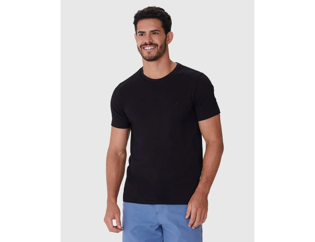 Camiseta Malwee Ícone Masculina Slim Bordado Algodão 1000137079 - Atacado