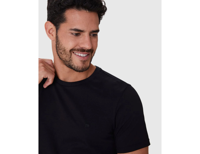 Camiseta Malwee Ícone Masculina Slim Bordado Algodão 1000137079 - Atacado
