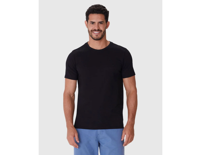 Camiseta Malwee Ícone Masculina Slim Bordado Algodão 1000137079 - Atacado