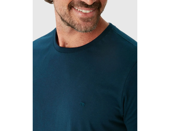 Camiseta Malwee Ícone Masculina Slim Bordado Algodão 1000137079 - Atacado