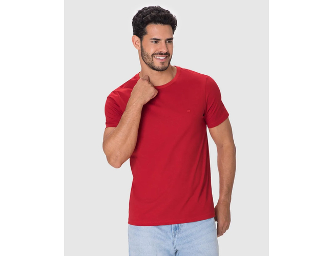 Camiseta Malwee Ícone Masculina Slim Bordado Algodão 1000137079 - Atacado