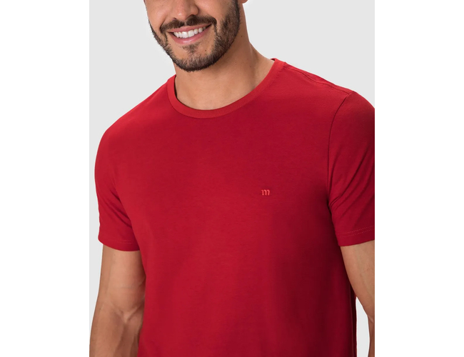 Camiseta Malwee Ícone Masculina Slim Bordado Algodão 1000137079 - Atacado