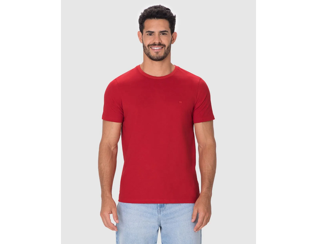 Camiseta Malwee Ícone Masculina Slim Bordado Algodão 1000137079 - Atacado