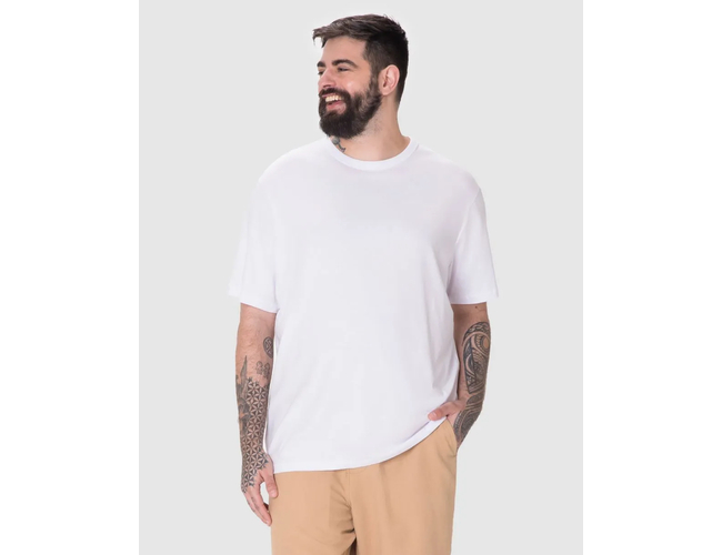 Camiseta Essencial Malwee Masculina Plus Size Algodão 1000137164 - Atacado