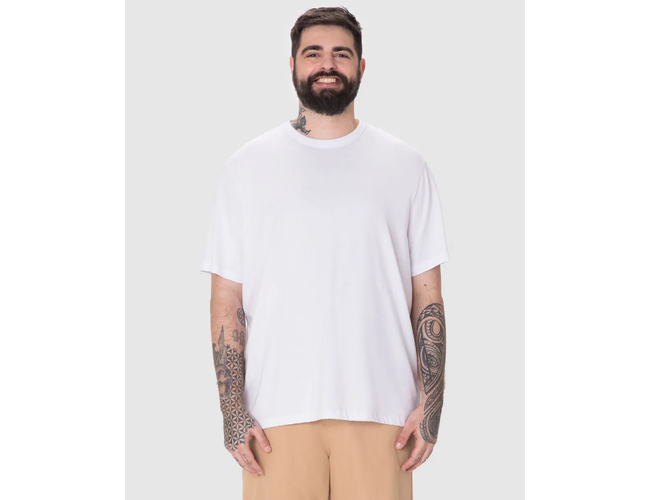 Camiseta Essencial Malwee Masculina Plus Size Algodão 1000137164 - Atacado