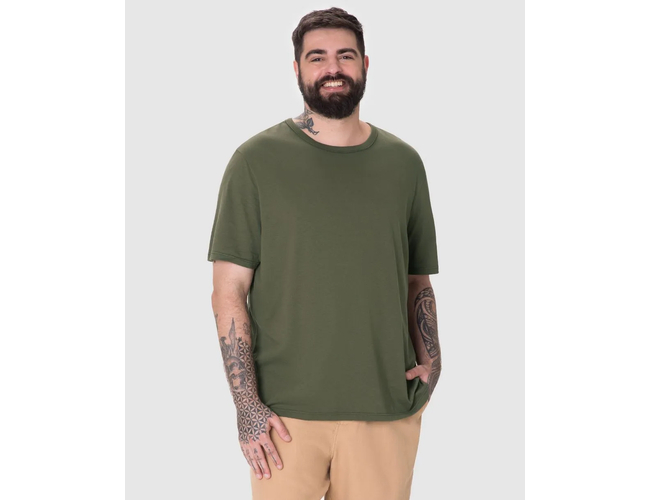 Camiseta Essencial Malwee Masculina Plus Size Algodão 1000137164 - Atacado