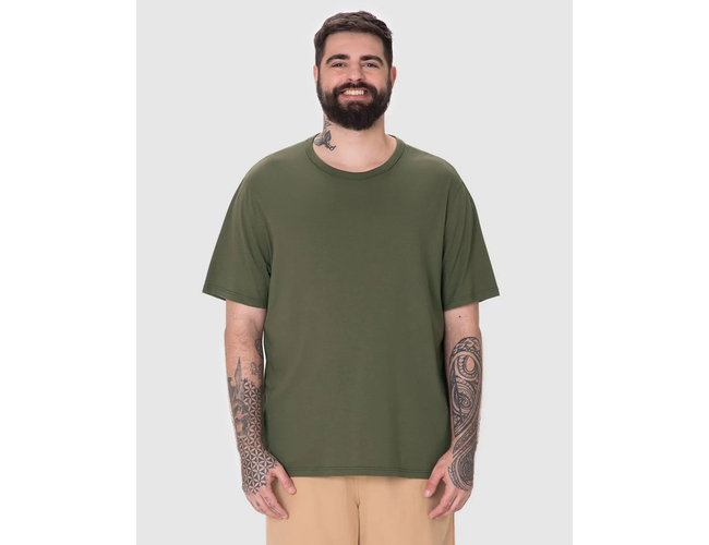 Camiseta Essencial Malwee Masculina Plus Size Algodão 1000137164 - Atacado