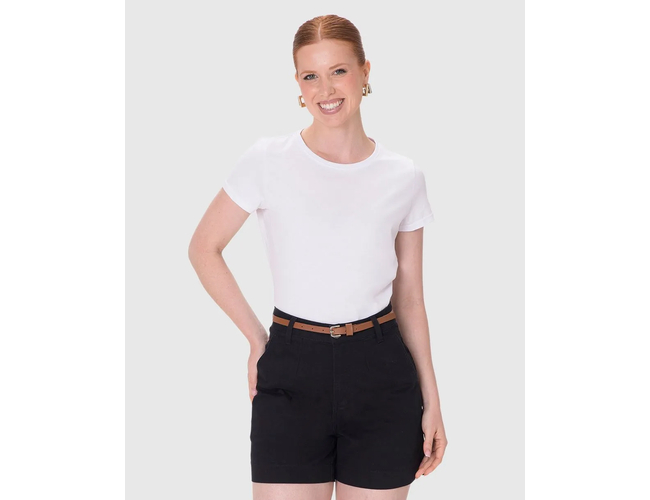 Blusa Básica Malwee Feminina Baby Look Em Algodão 1000004499 - Atacado