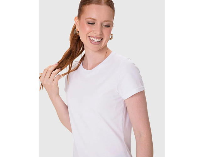 Blusa Básica Malwee Feminina Baby Look Em Algodão 1000004499 - Atacado