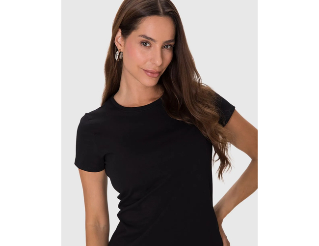Blusa Básica Malwee Feminina Baby Look Em Algodão 1000004499 - Atacado