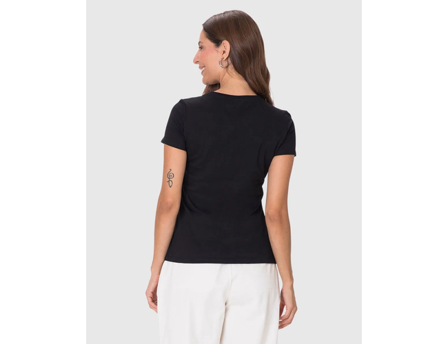 Blusa Básica Malwee Feminina Baby Look Em Algodão 1000004499 - Atacado