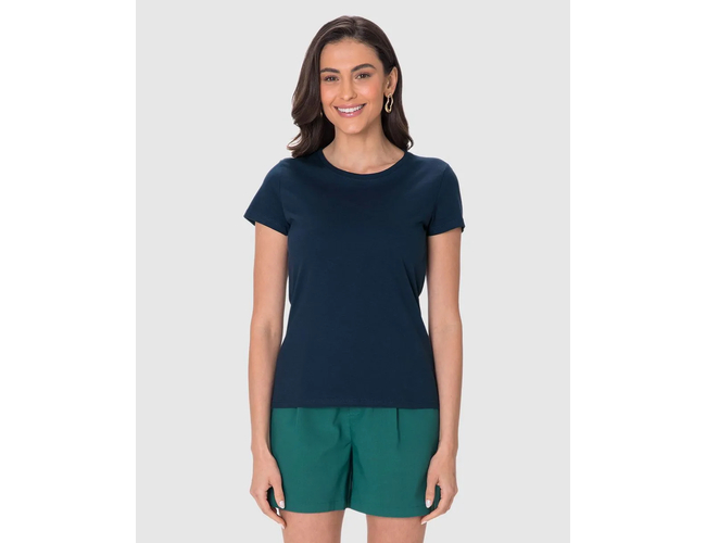 Blusa Básica Malwee Feminina Baby Look Em Algodão 1000004499 - Atacado