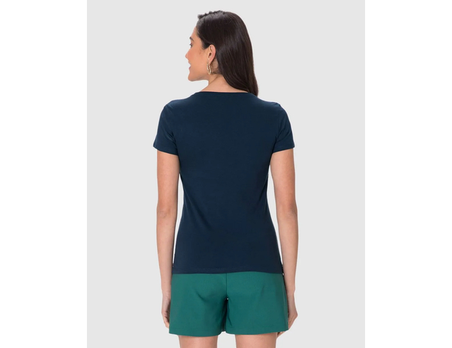 Blusa Básica Malwee Feminina Baby Look Em Algodão 1000004499 - Atacado