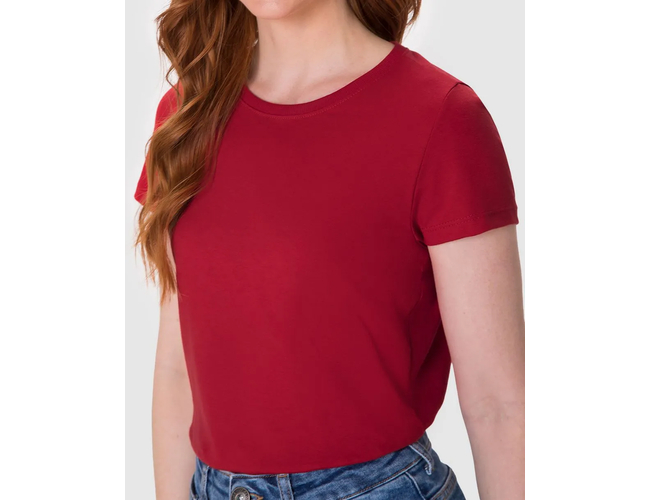 Blusa Básica Malwee Feminina Baby Look Em Algodão 1000004499 - Atacado