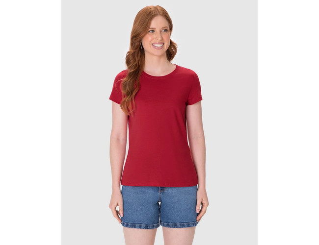 Blusa Básica Malwee Feminina Baby Look Em Algodão 1000004499 - Atacado