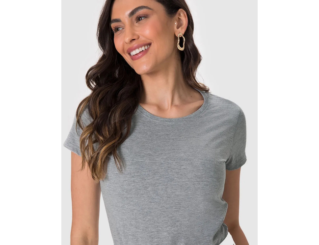 Blusa Básica Malwee Feminina Baby Look Em Algodão 1000004499 - Atacado