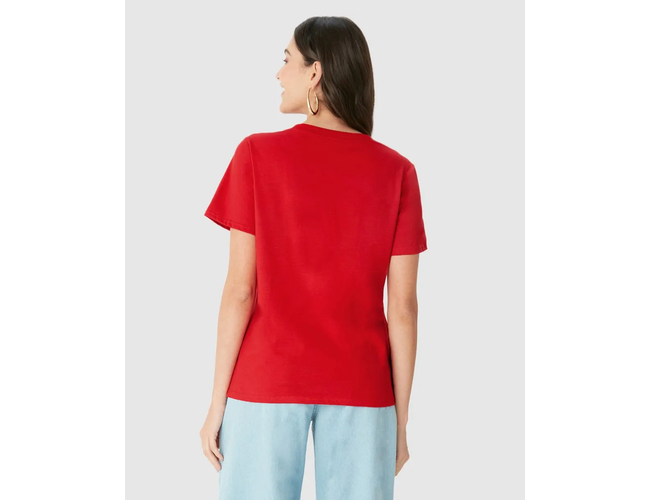 Blusa Básica Malwee Feminina Decote Redondo Com Pesponto Em Algodão 1000102559 - Atacado