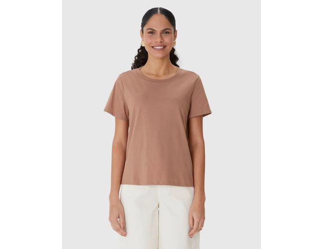 Blusa Básica Malwee Feminina Decote Redondo Com Pesponto Em Algodão 1000102559 - Atacado