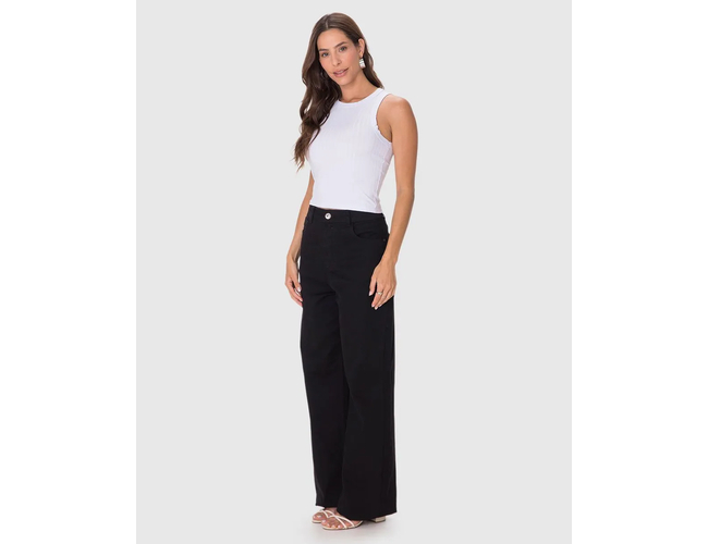 Regata Básica Malwee Feminina Long Cropped Em Malha Canelada De Viscose 1000113554 - Atacado