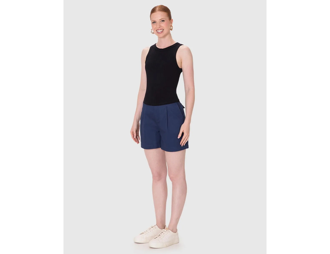 Regata Básica Malwee Feminina Long Cropped Em Malha Canelada De Viscose 1000113554 - Atacado