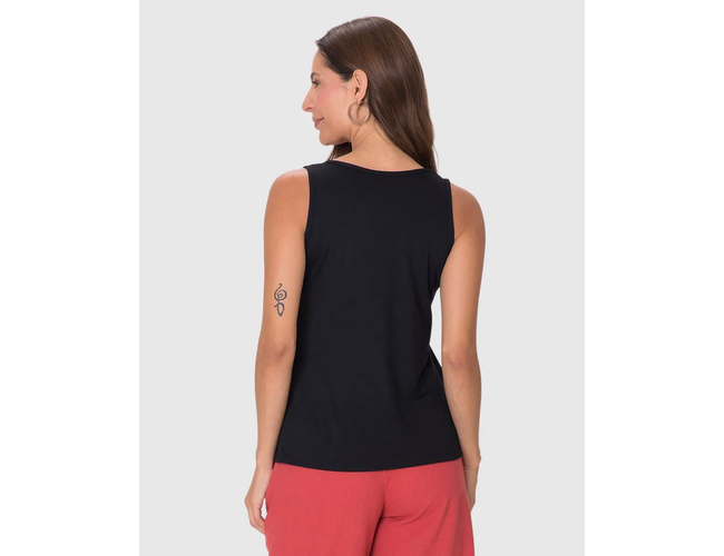 Regata Básica Malwee Feminina Evasê Viscose Stretch 1000132870 - Atacado
