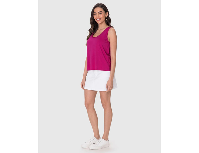 Regata Básica Malwee Feminina Evasê Viscose Stretch 1000132870 - Atacado