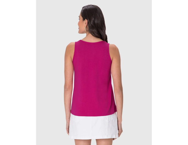 Regata Básica Malwee Feminina Evasê Viscose Stretch 1000132870 - Atacado